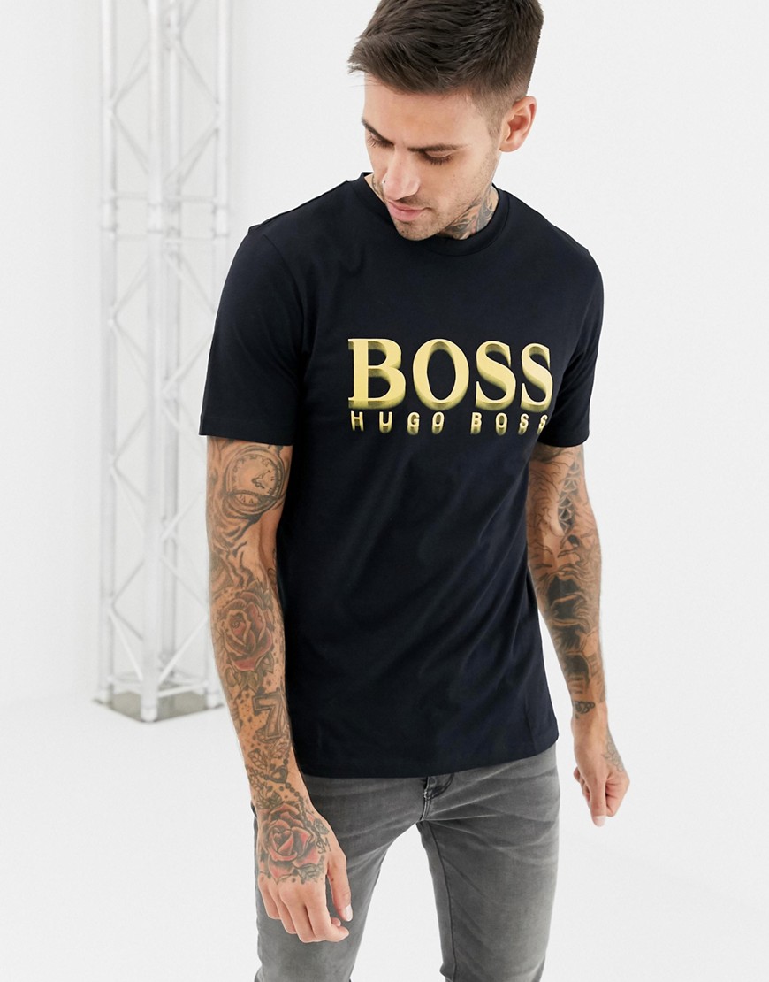 BOSS bold logo t-shirt in black