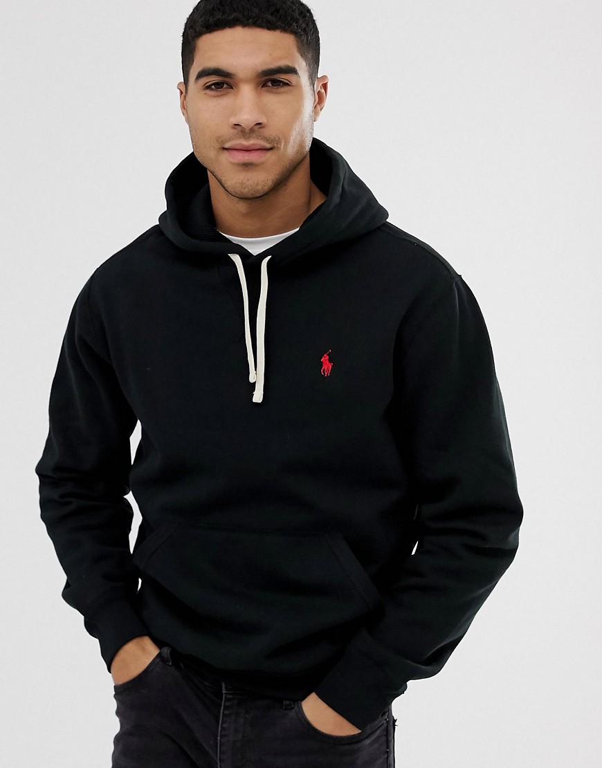 Polo Ralph Lauren player logo hoodie in black
