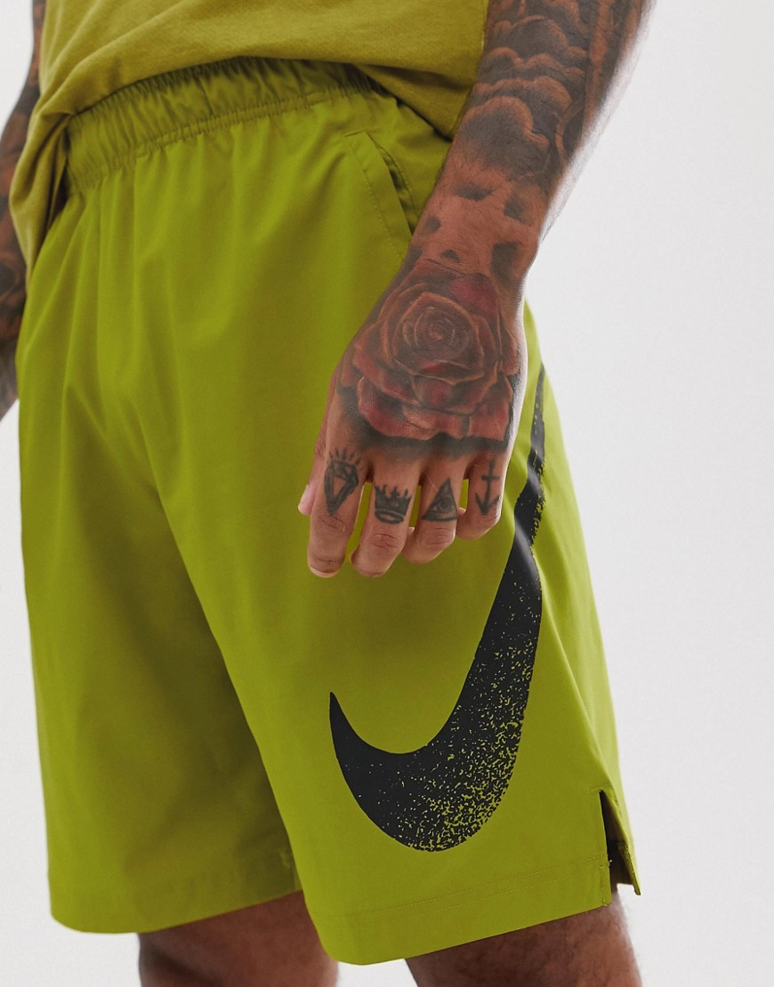 Nike Training flex woven 2.0 swoosh shorts in khaki