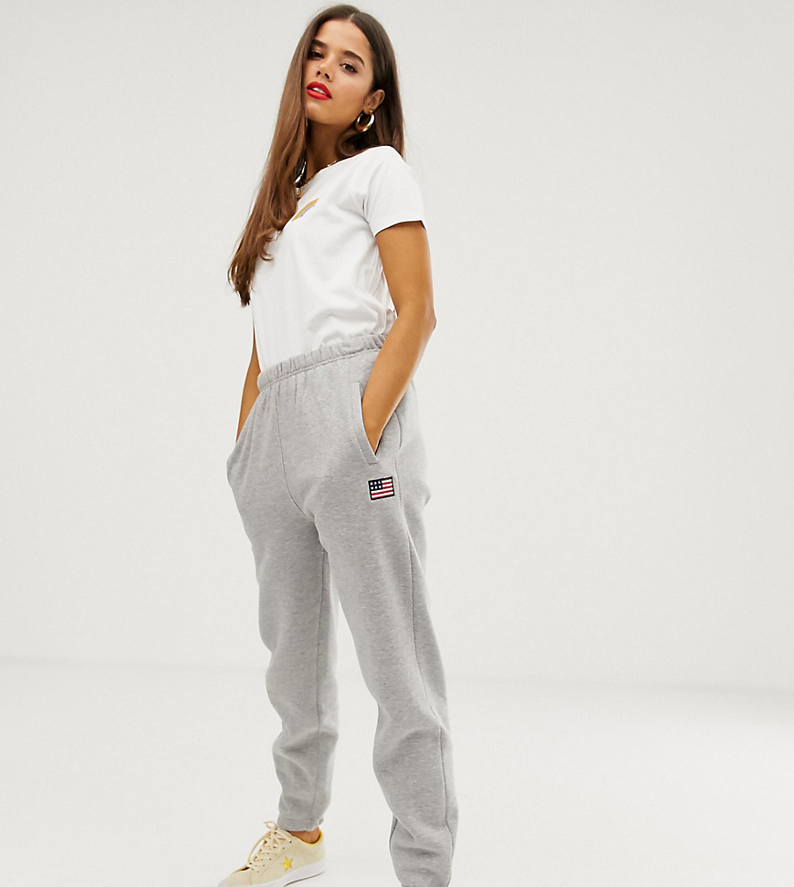 Daisy Street relaxed cuffed joggers with embroidered usa patch