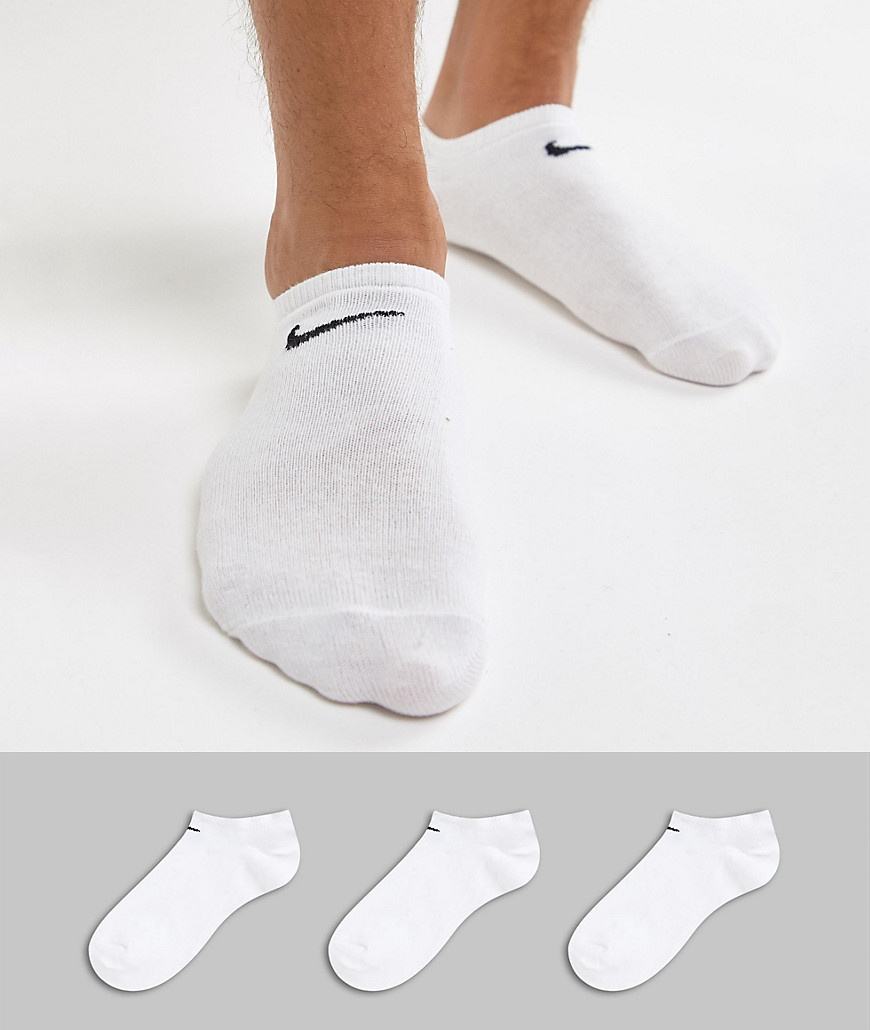 Nike Training 3 Pack Trainer Socks In White SX2554-101 - White
