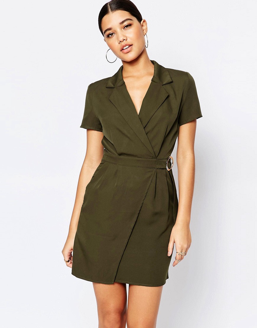 Missguided | Missguided Utility Wrap Dress at ASOS