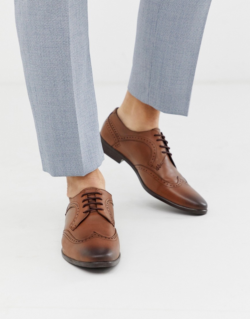 Redfoot leather derby shoe in tan