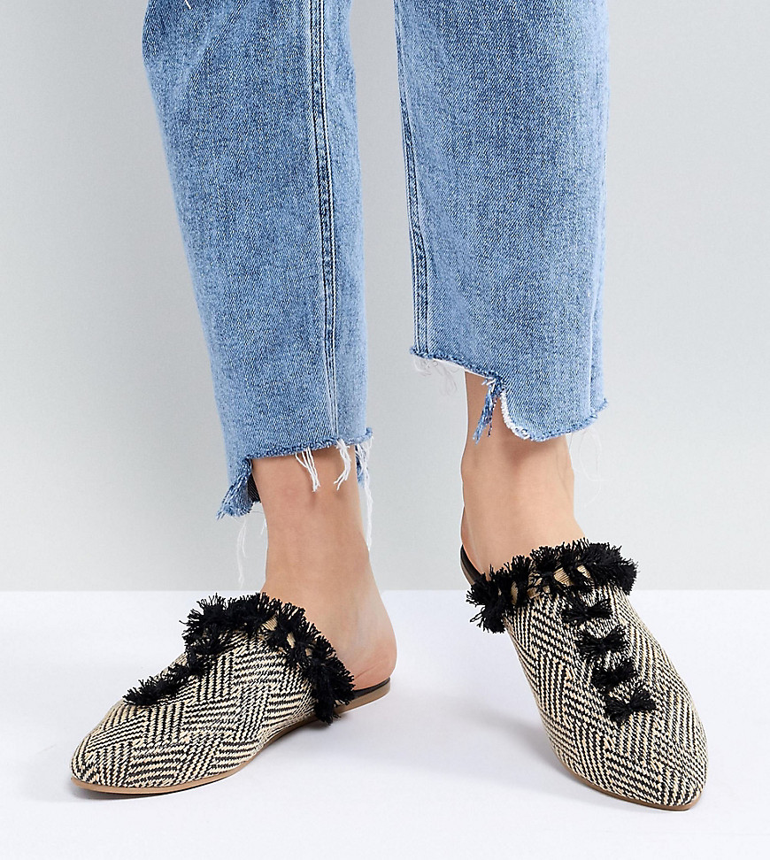 Maison Scotch Exclusive Slipper Shoes In Canvas And Tassles