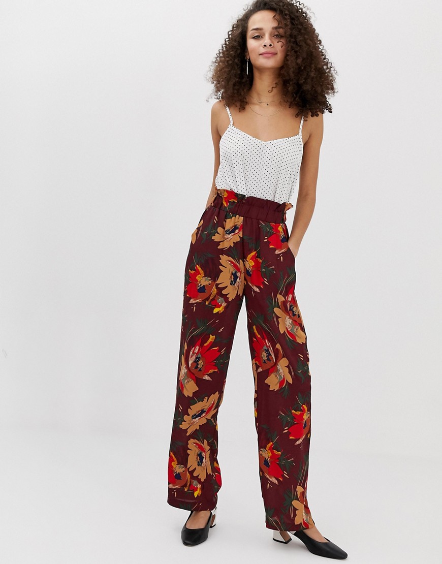 Brave Soul tara trousers in floral print