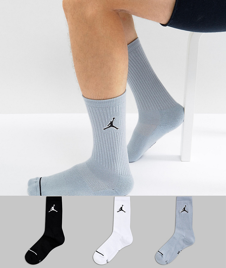 Nike Jordan 3 Pack Crew Socks In Multi Colour SX5545-019 - Multi