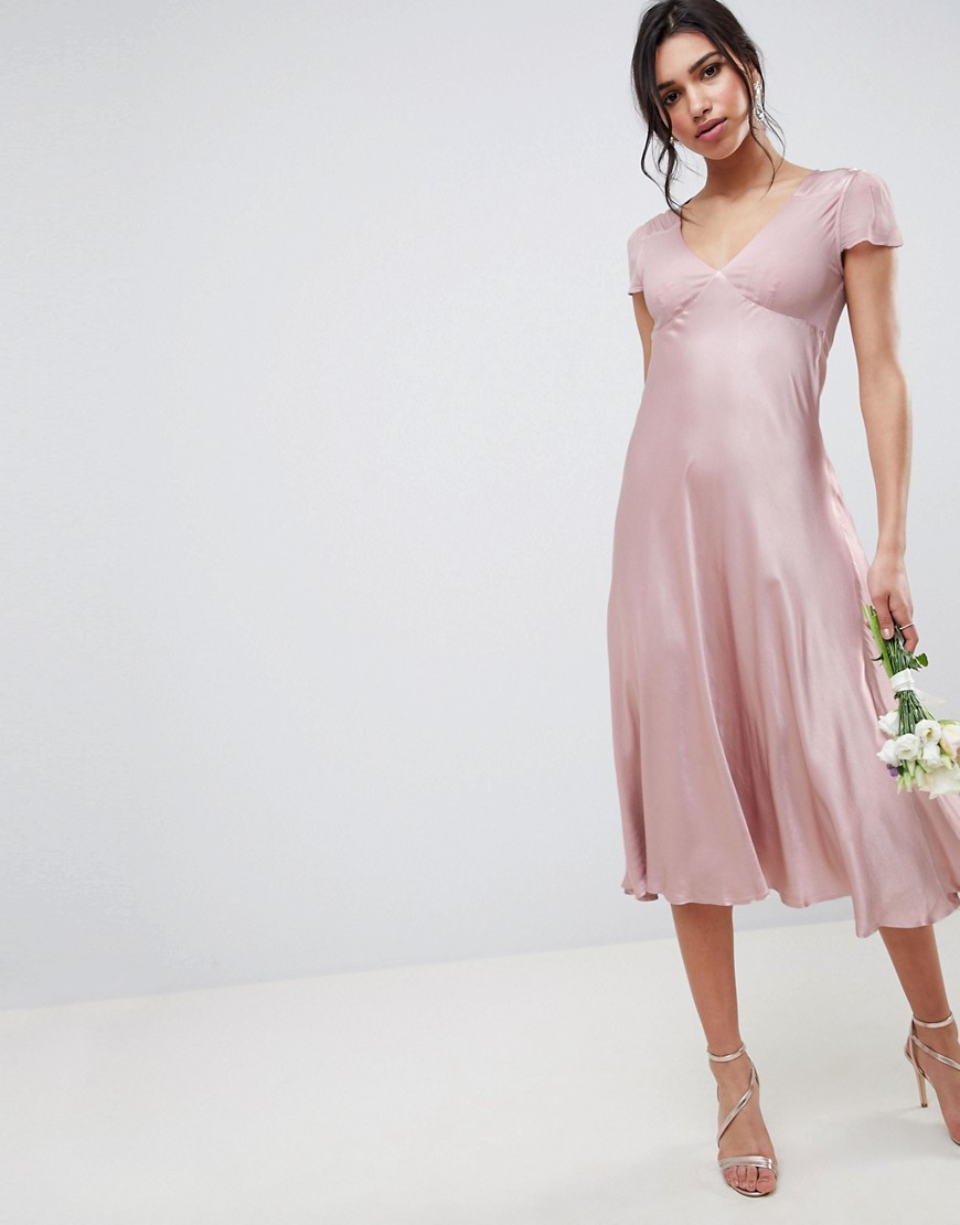 Ghost bridesmaid capped sleeve maxi dress
