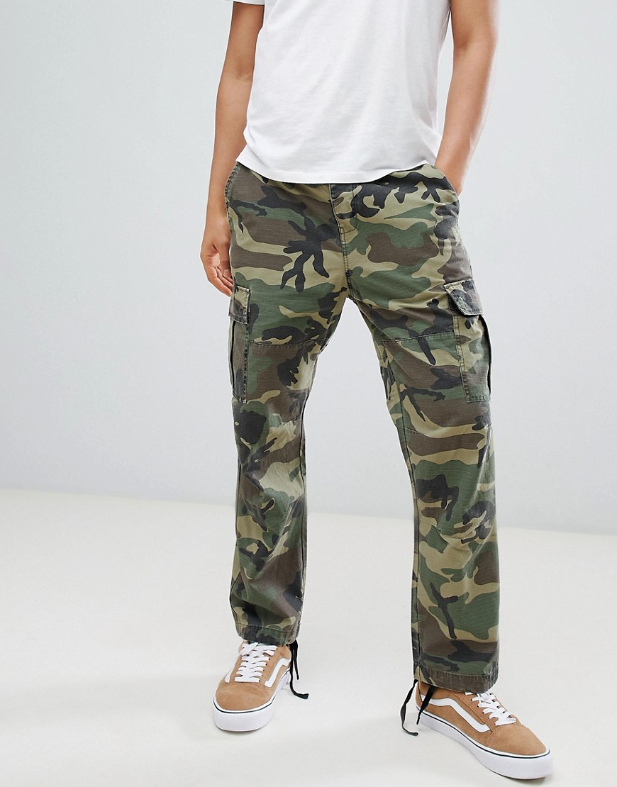 Stussy Cargo Trousers in Camo - Green