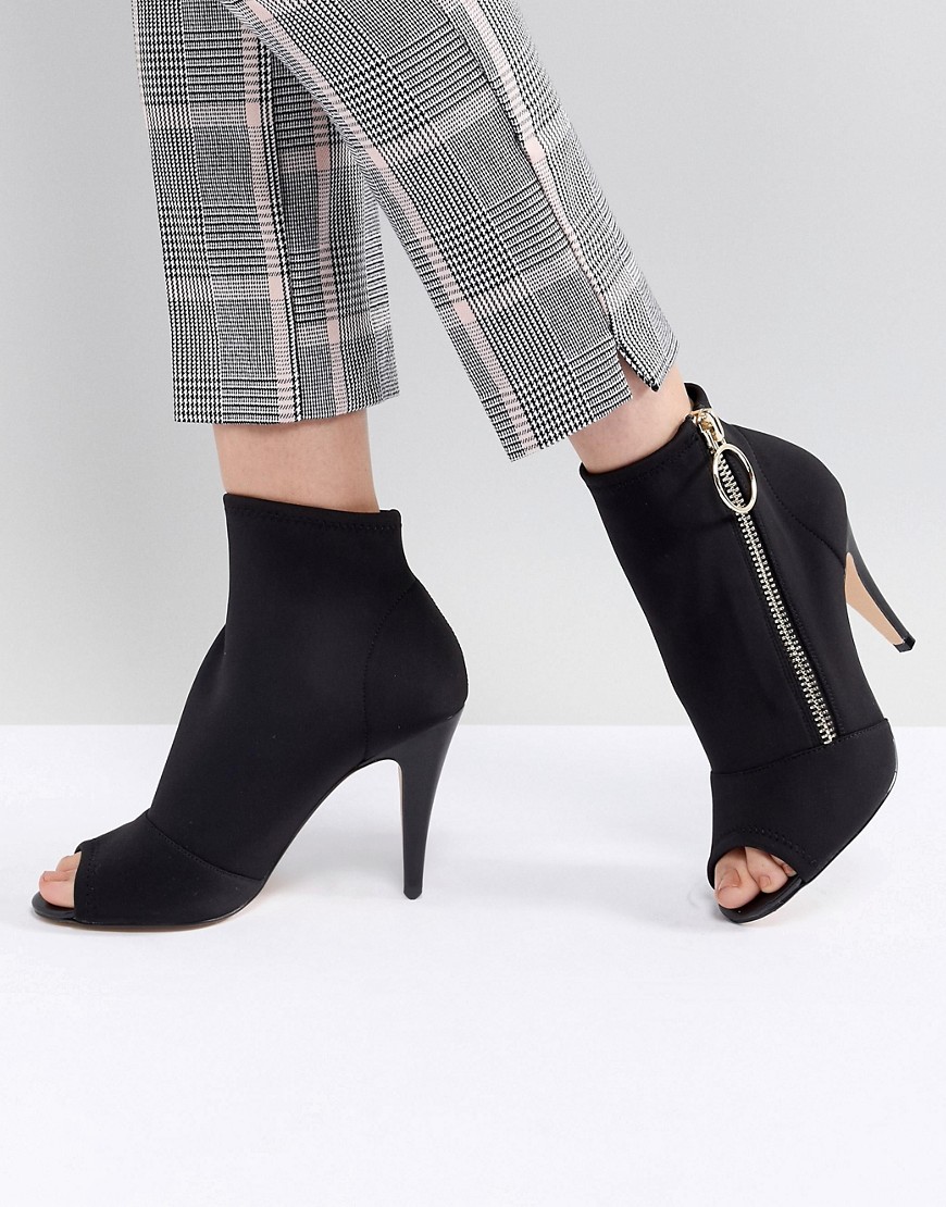 Karen Millen Neoprene Shoe Boots - Black