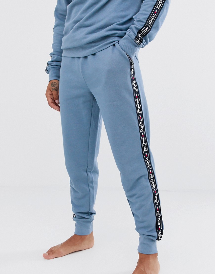 Tommy Hilfiger lounge joggers with contrast side taping in blue