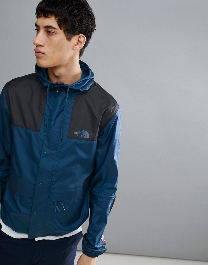 The North Face 1985 Mountain Jacket Hooded 2 Tone In Blue - Blue wing teal