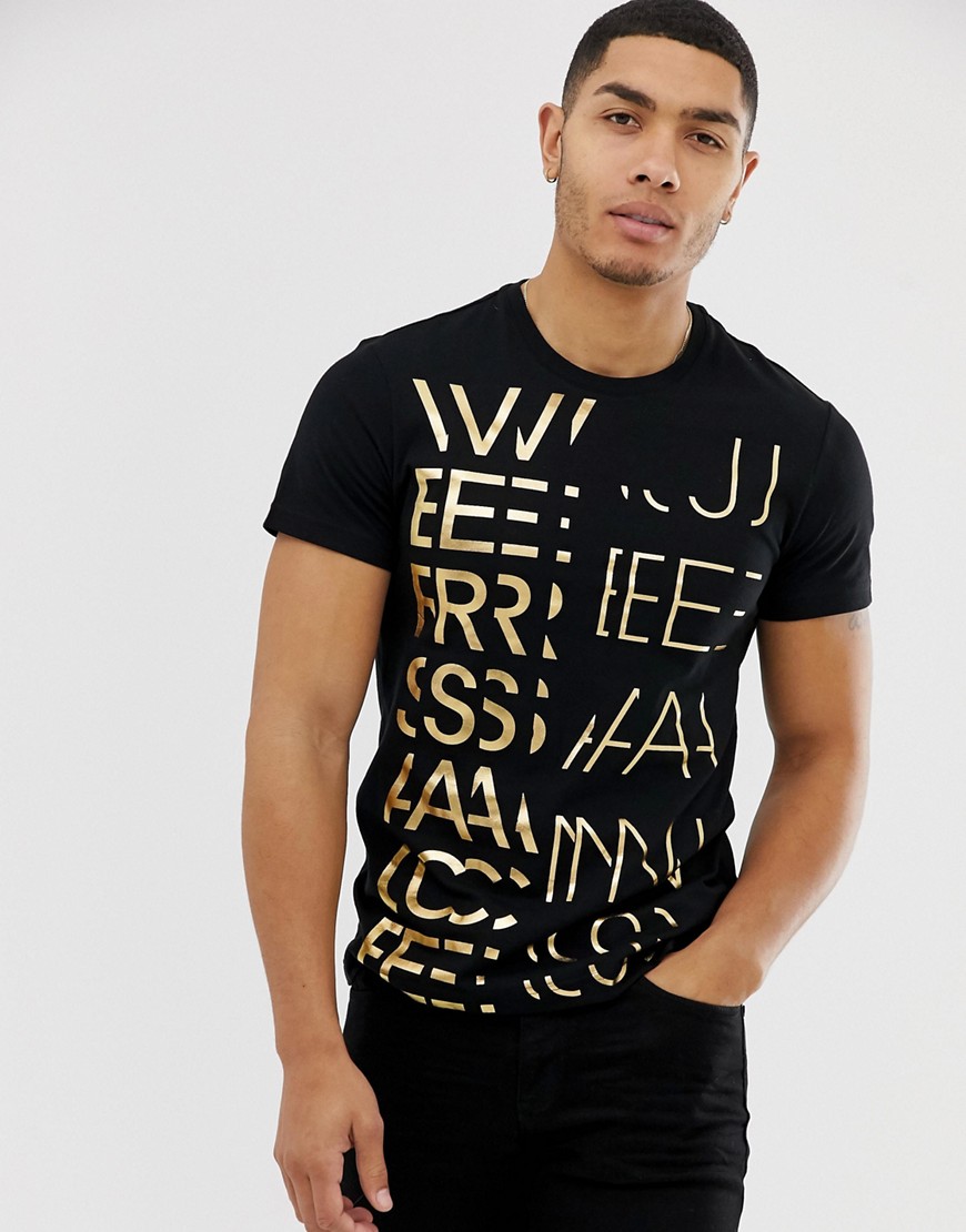 Versace Jeans t-shirt with gold foil print