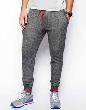 ASOS Regular Sweatpants In Heavyweight Jersey With Collegic Stripes