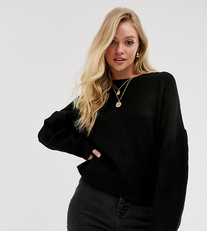 M Lounge jumper with rib sleeve detail