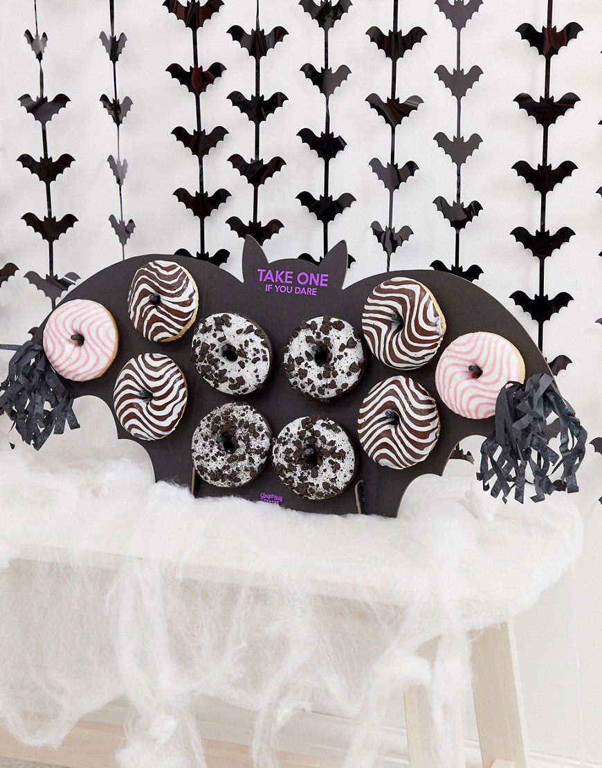 Ginger Ray Halloween bat doughnut wall with tassels