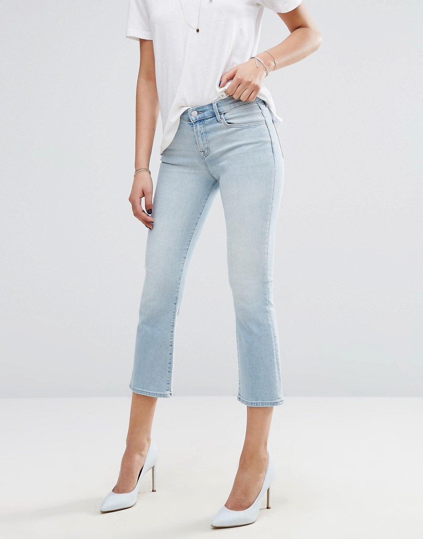 J Brand Selena Cropped Bootcut Jeans - Starstruck blue