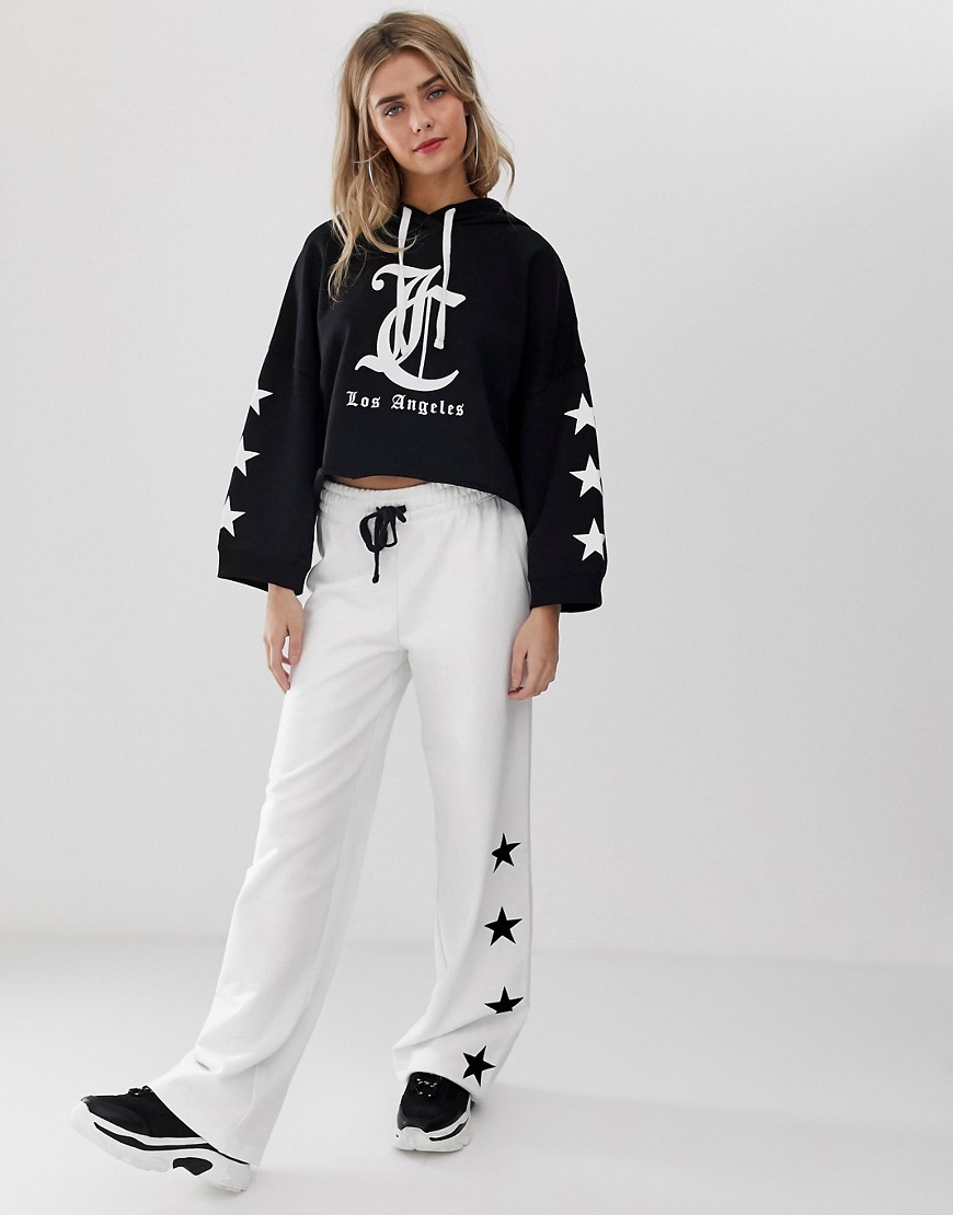 Juicy by Juicy Couture star print wide leg trousers