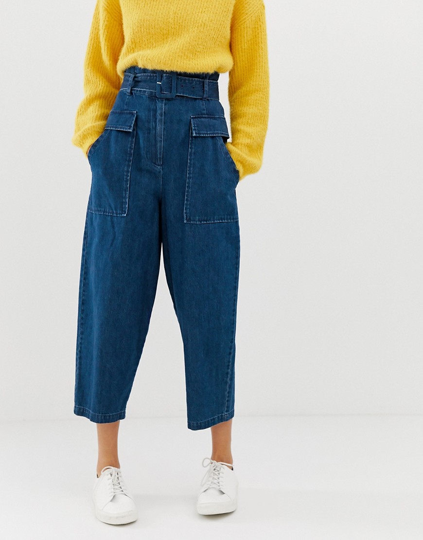 Whistles Limited denim utility trousers