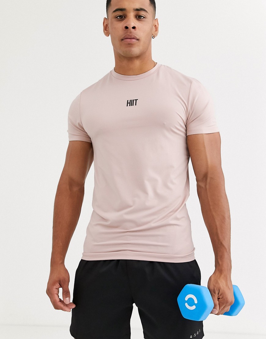 HIIT core logo t-shirt in pink