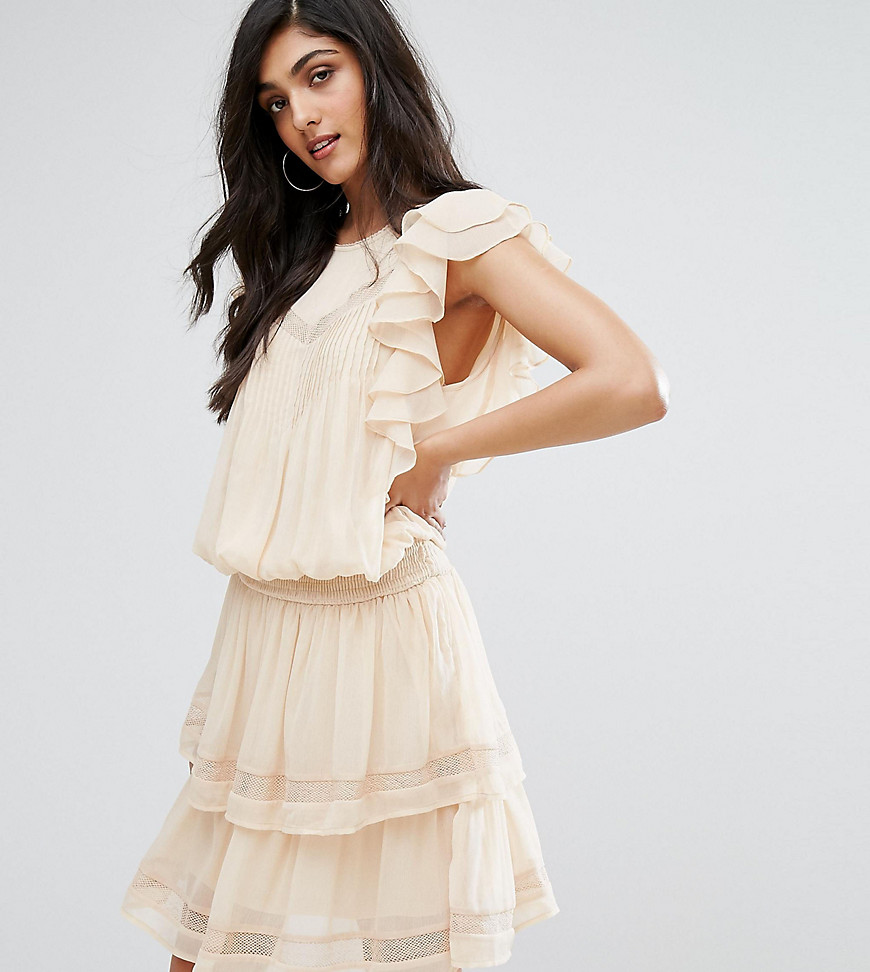 Y.A.S Tall Hora Ruffle Detail Dress - Sand