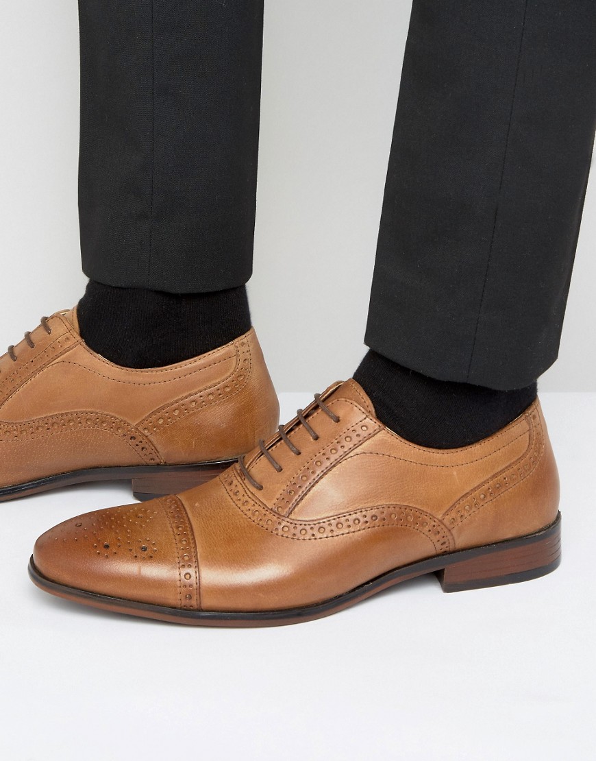 Red Tape Lace Up Brogue Smart Shoes In Tan - Tan