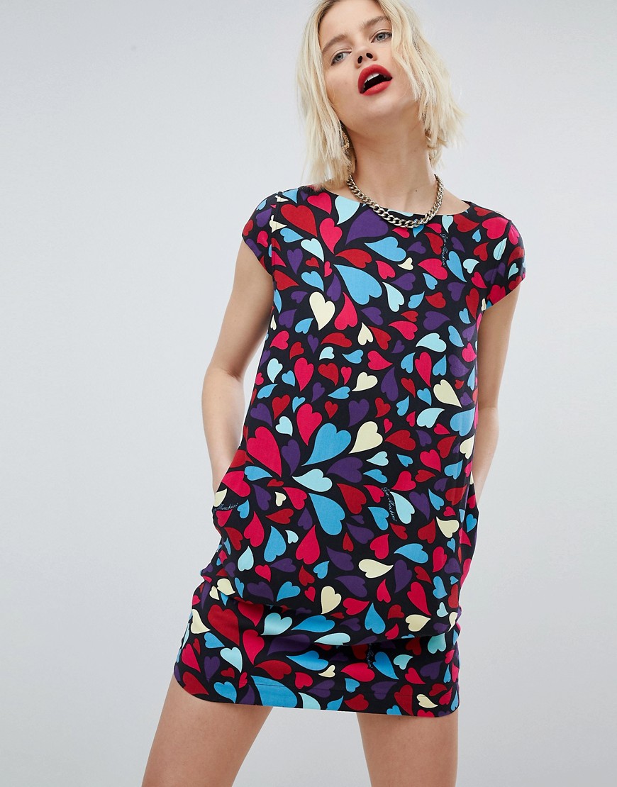 Love Moschino Mosaic Hearts Print Dress - 0012