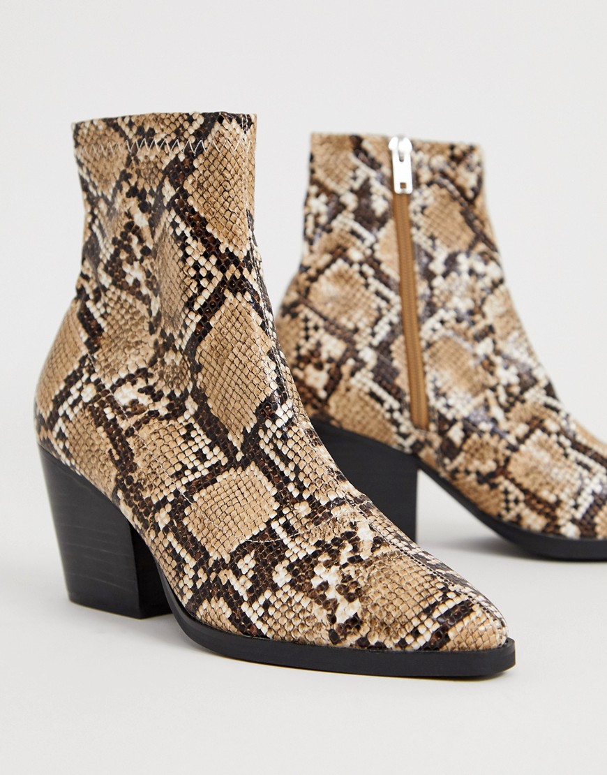 Public Desire Charlie snake western boots