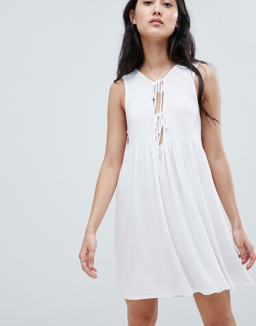 NYTT CHELSEA TIE FRONT DRESS - WHITE,NYD3404