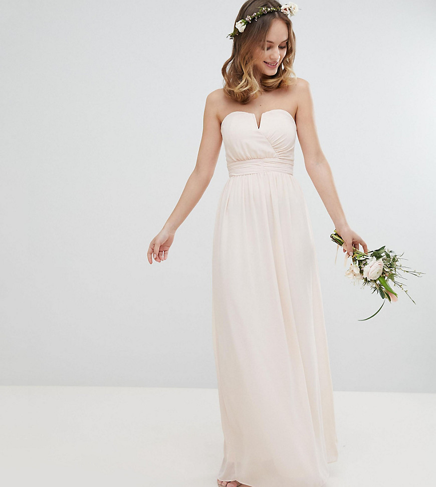 TFNC Petite Bandeau Maxi Bridesmaid Dress