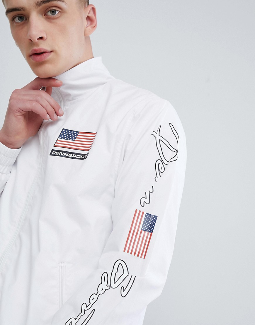 Penn Sport windbreaker jacket in white