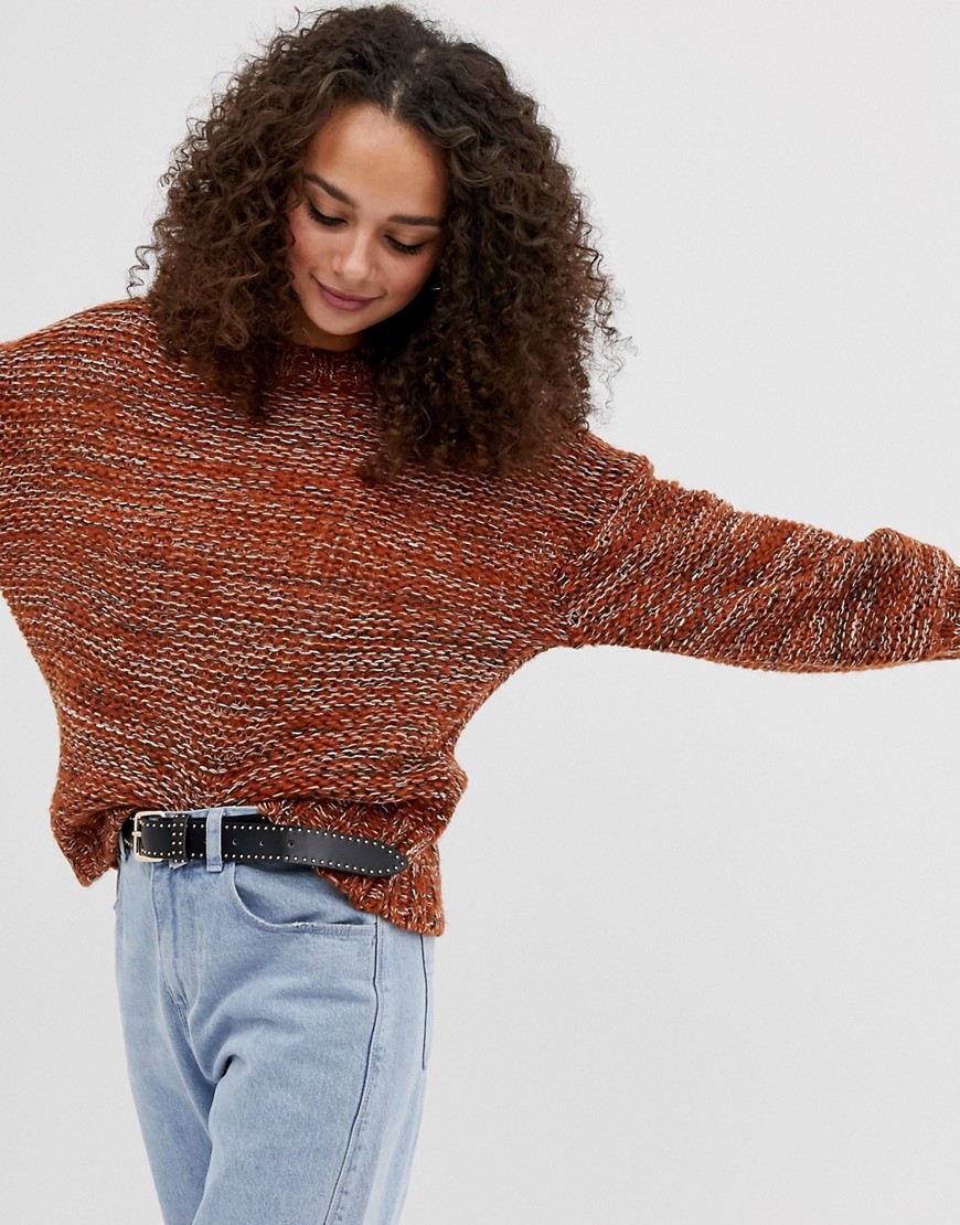 Brave Soul chunky knit jumper with balloon sleeve