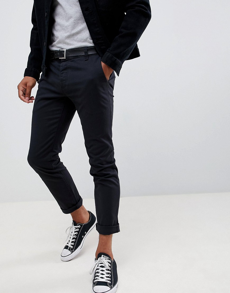 Pier One Slim Fit Chino In Black