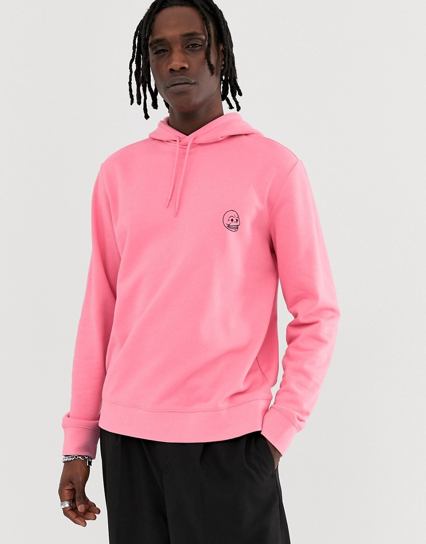 Cheap Monday hoodie with tiny logo in pink
