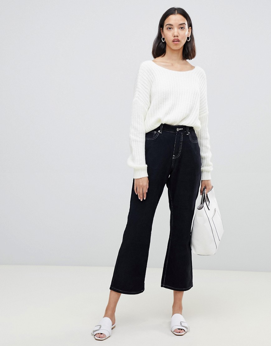 FAE cropped kick flare corduroy co-ord trousers