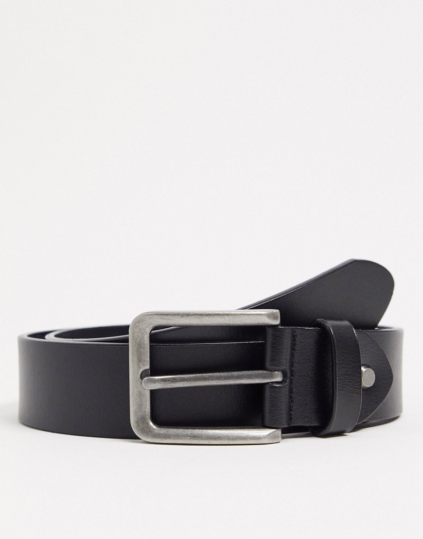 Only & Sons leather belt in black