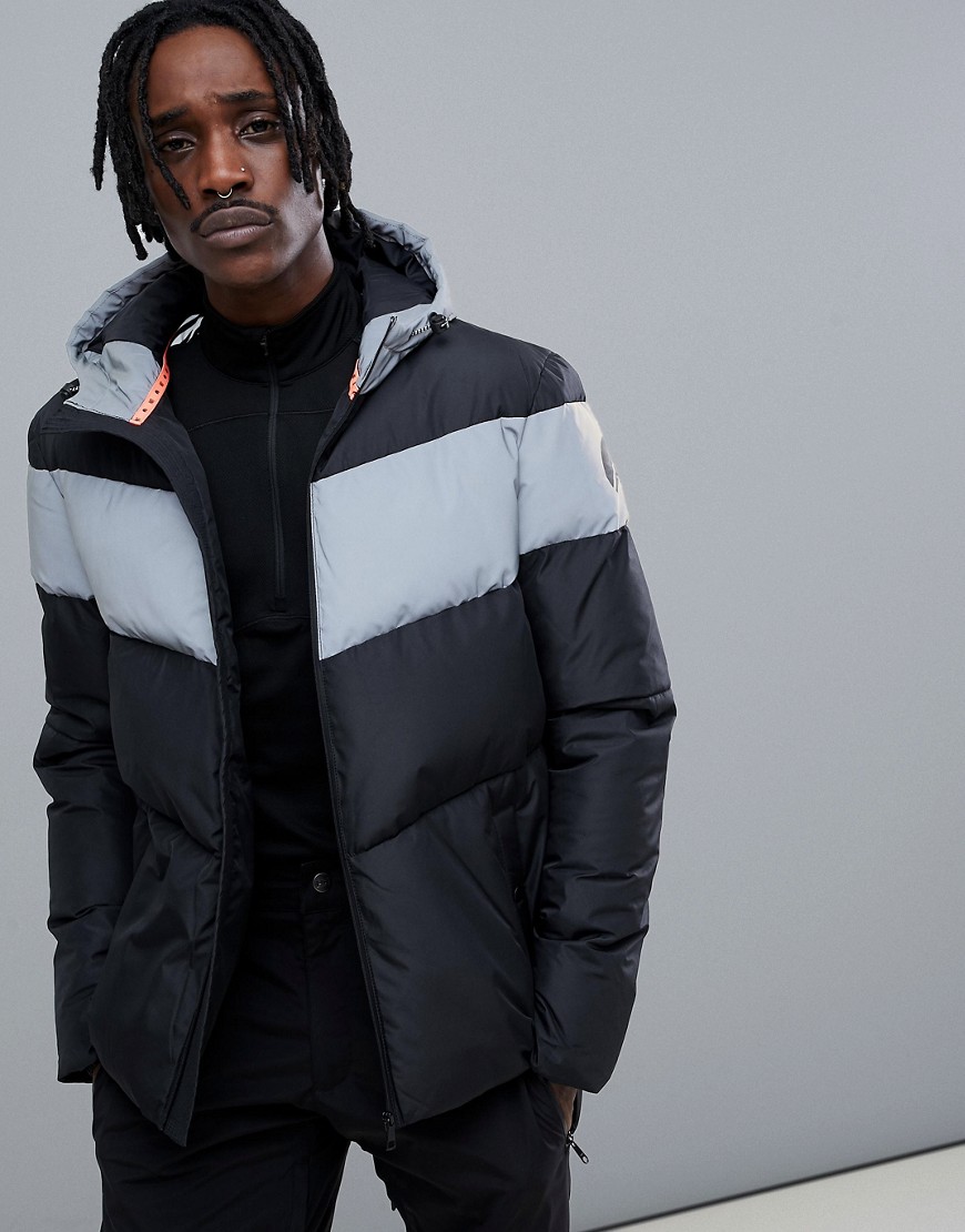 HIIT reflective puffer jacket in black
