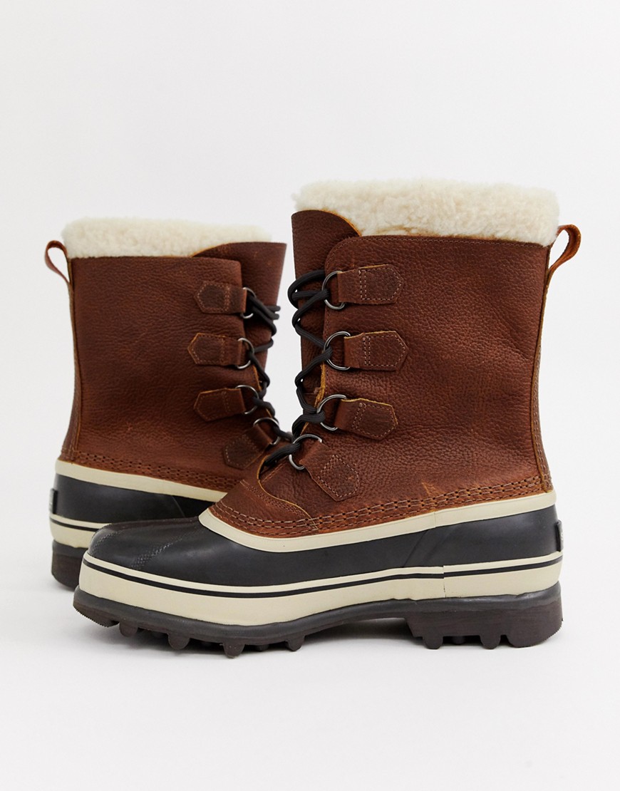 SOREL Caribou premium snow boots in brown