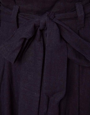 ASOS | ASOS Linen Midi Skirt with Belt at ASOS