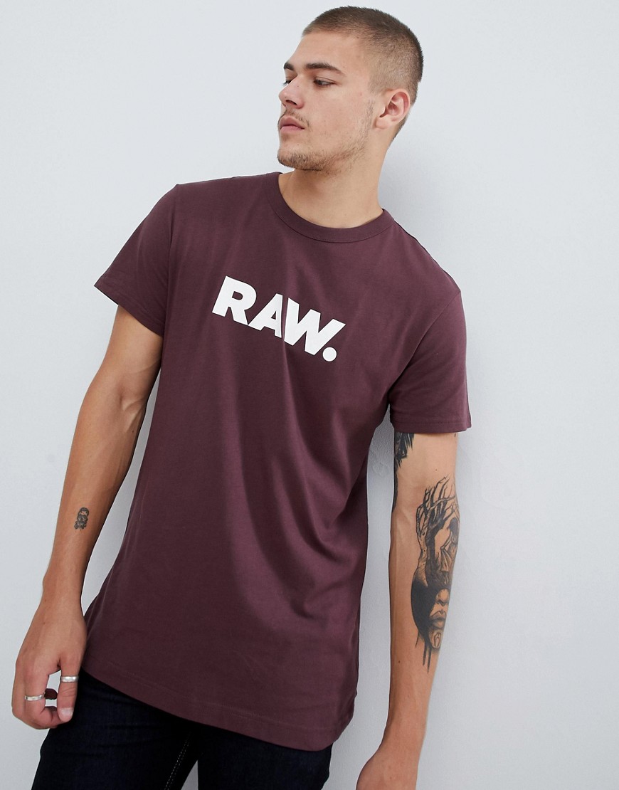 G-Star Raw. logo t-shirt in purple