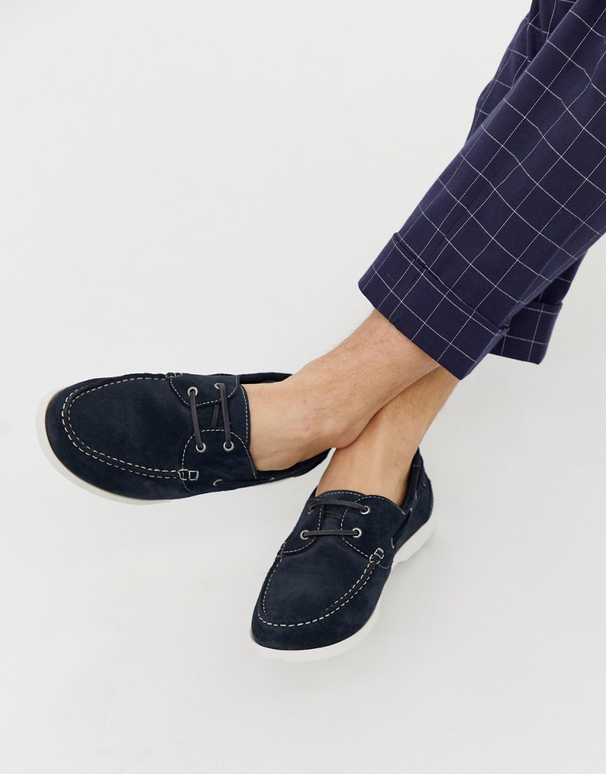 Silver Street boat shoes in navy