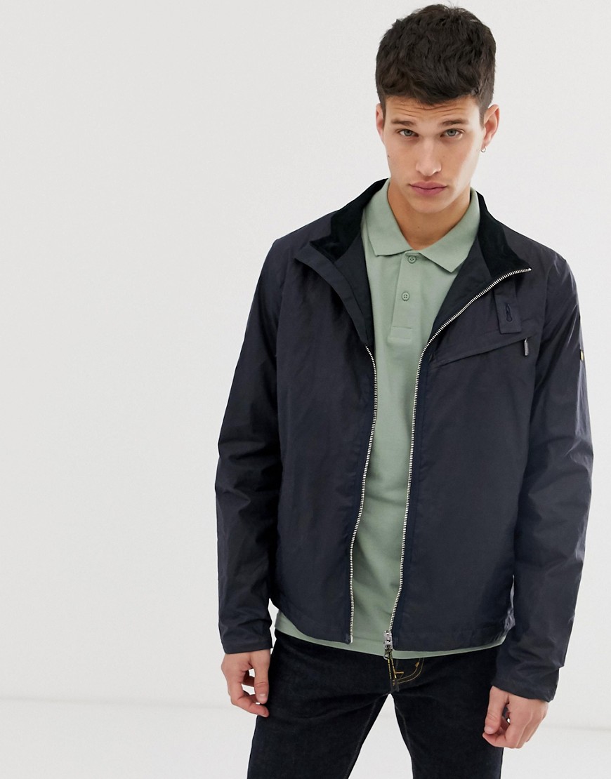 Barbour International Bower wax jacket in navy