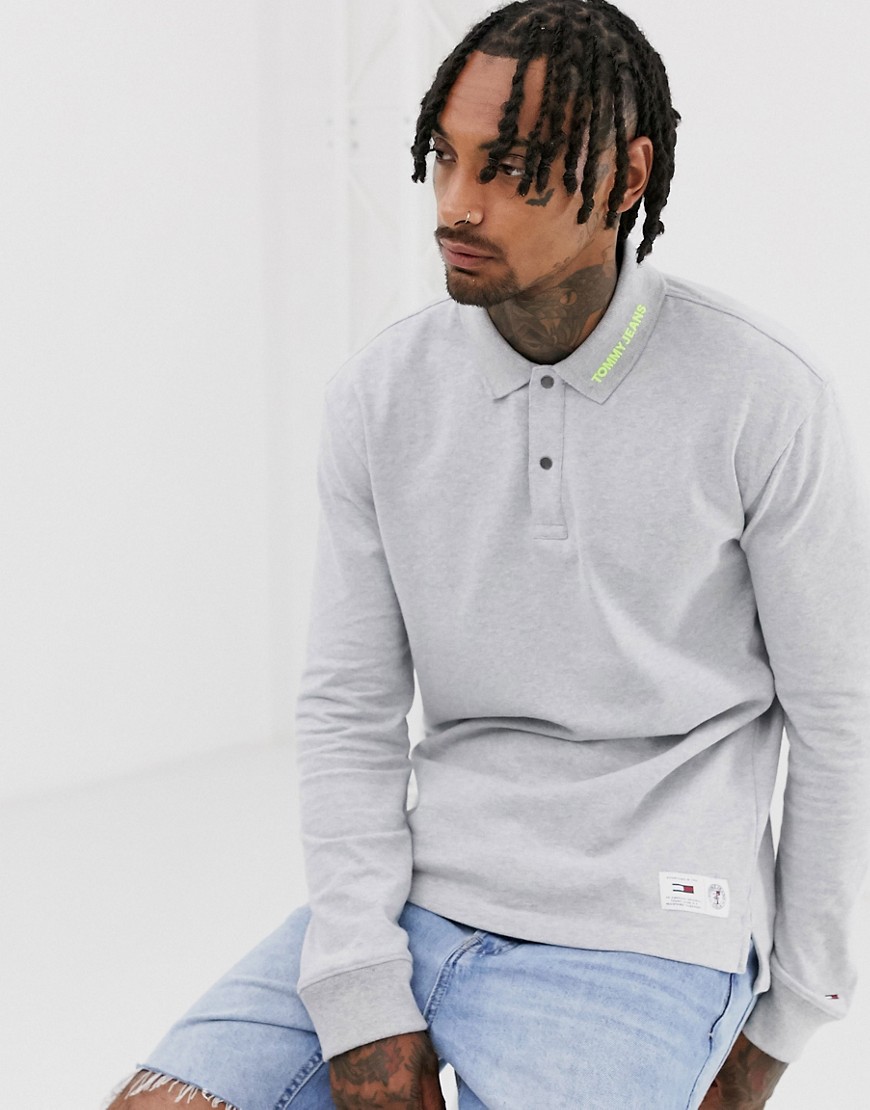 Tommy Jeans jersey long sleeve polo shirt
