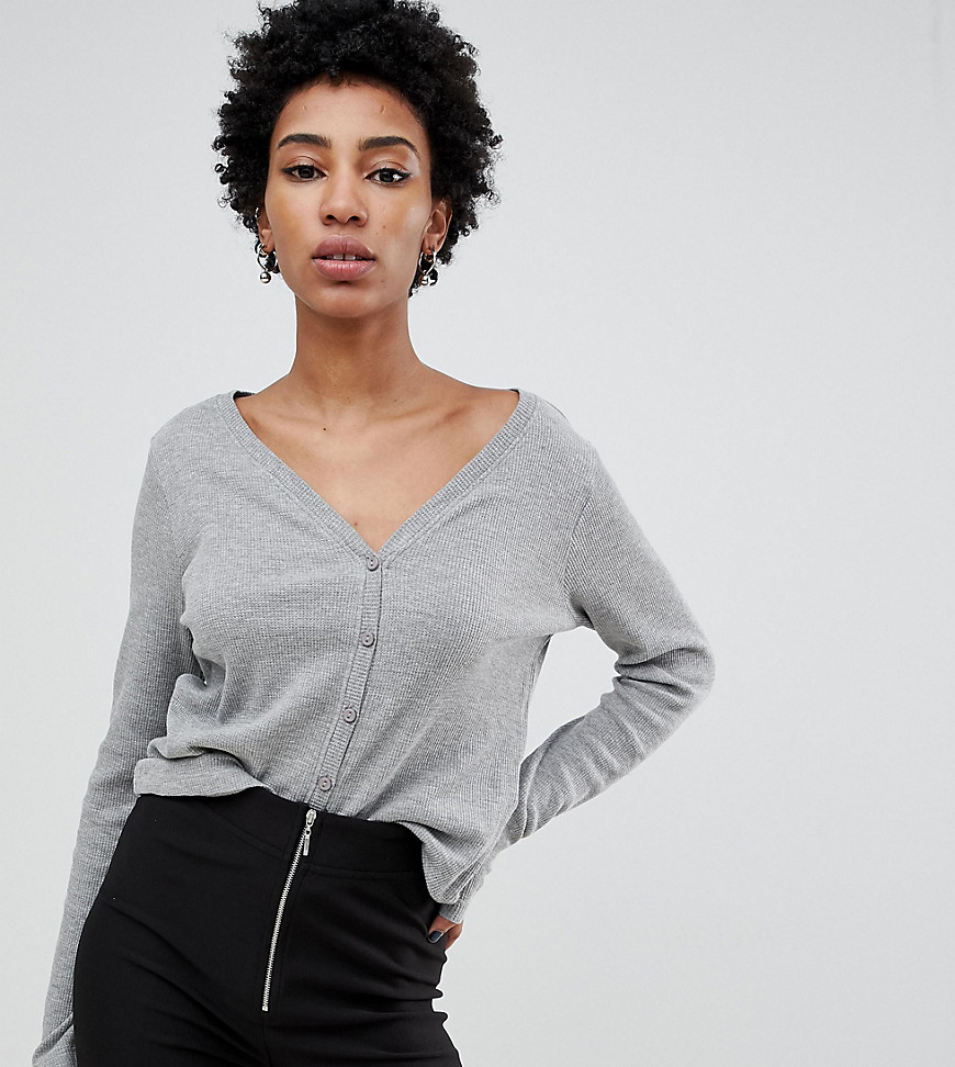 Noisy May Tall textured cropped cardigan