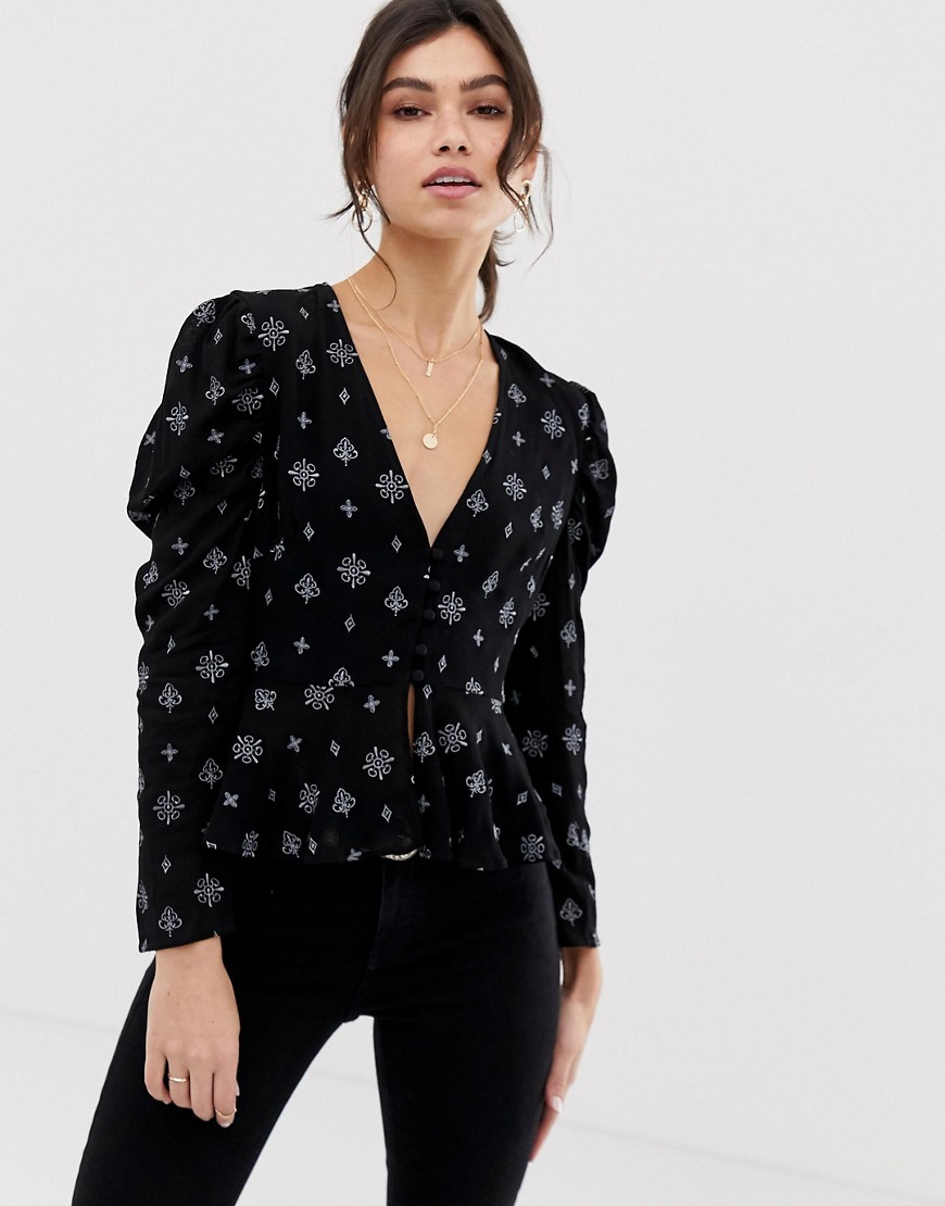 Stevie May Aftershow printed blouse