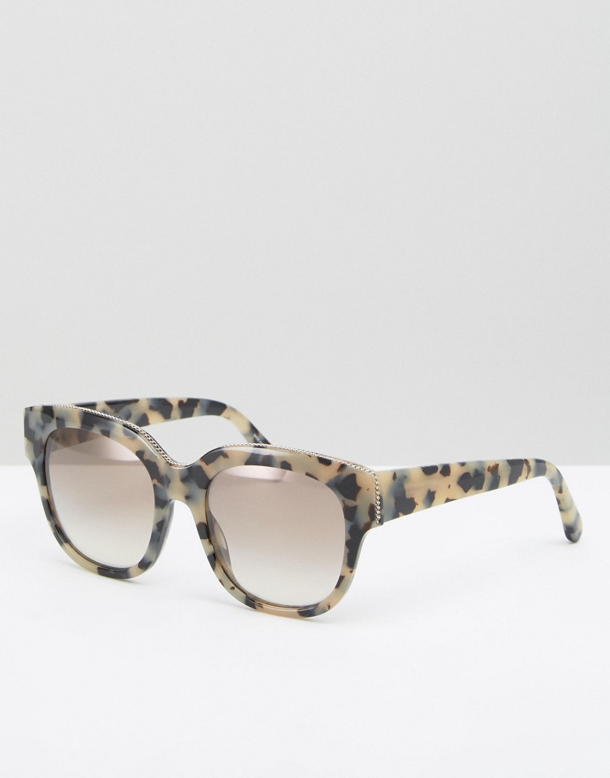 Солнцезащитные оversize-очки в черепаховой оправе Stella McCartney 