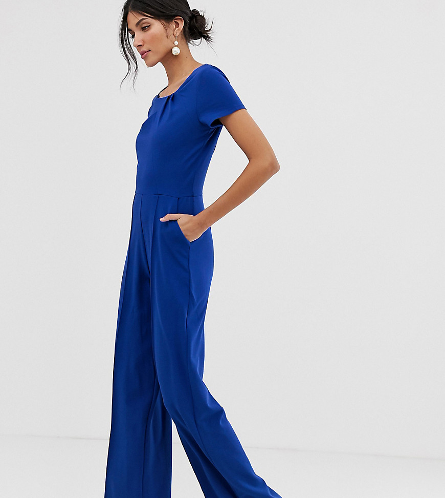 Paper Dolls tall twisted neck stretch crepe jumpsuit