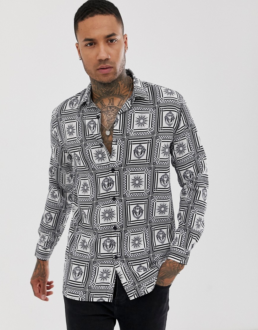 The Couture Club long sleeve shirt with all over print