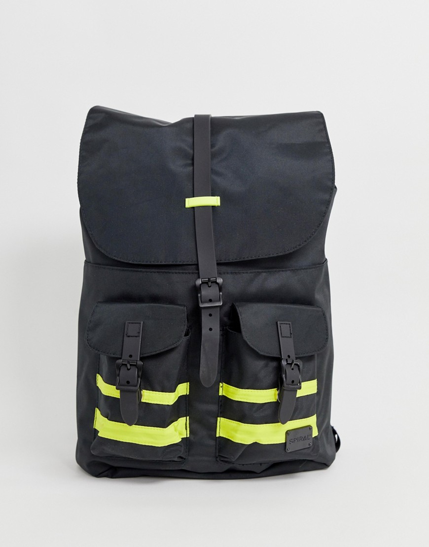 Spiral Nomad backpack in black with contrast trim