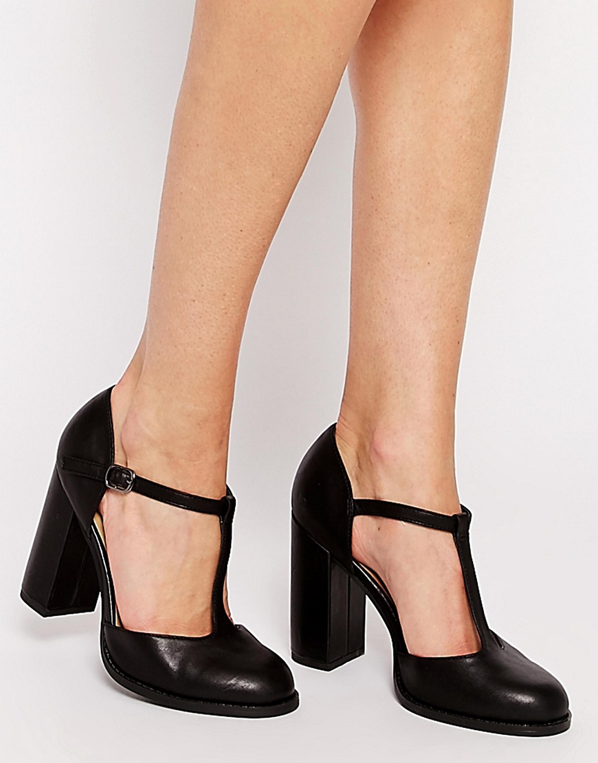 New Look Wide Fit | New Look Wide Fit Pantry Block Heeled T Bar Heeled ...