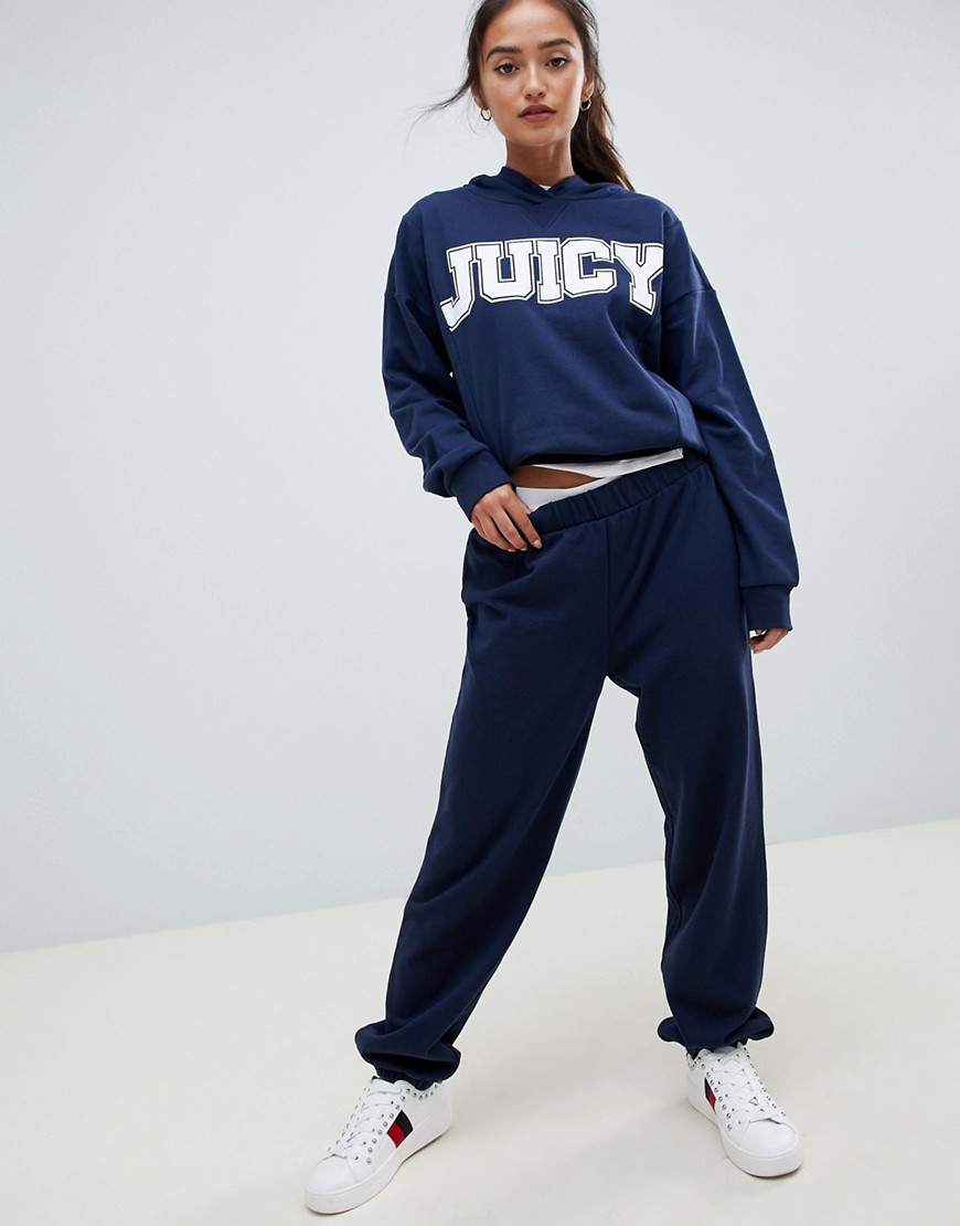 Juicy By Juicy Couture cuffed logo tracksuit pant